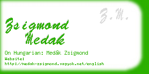 zsigmond medak business card
